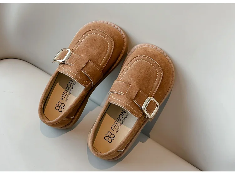 2026 Mädchen Flats Frühling Herbst Flache Slipper Schuhe für Kinder Mädchen Bequeme Weiche Wildleder Freizeitschuhe Schulschuhe Kinder – Detail 11
