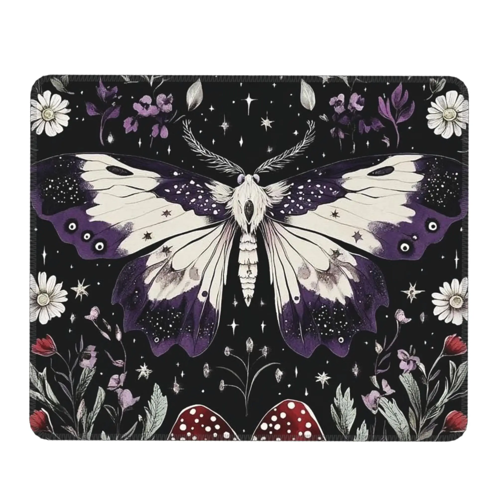 Gothic Moth And Skull Starry Night Mouse Pad Computer Keyboard Mouse Mat Gamer PC Laptop Desk Mat Office Accessories Table Mats
