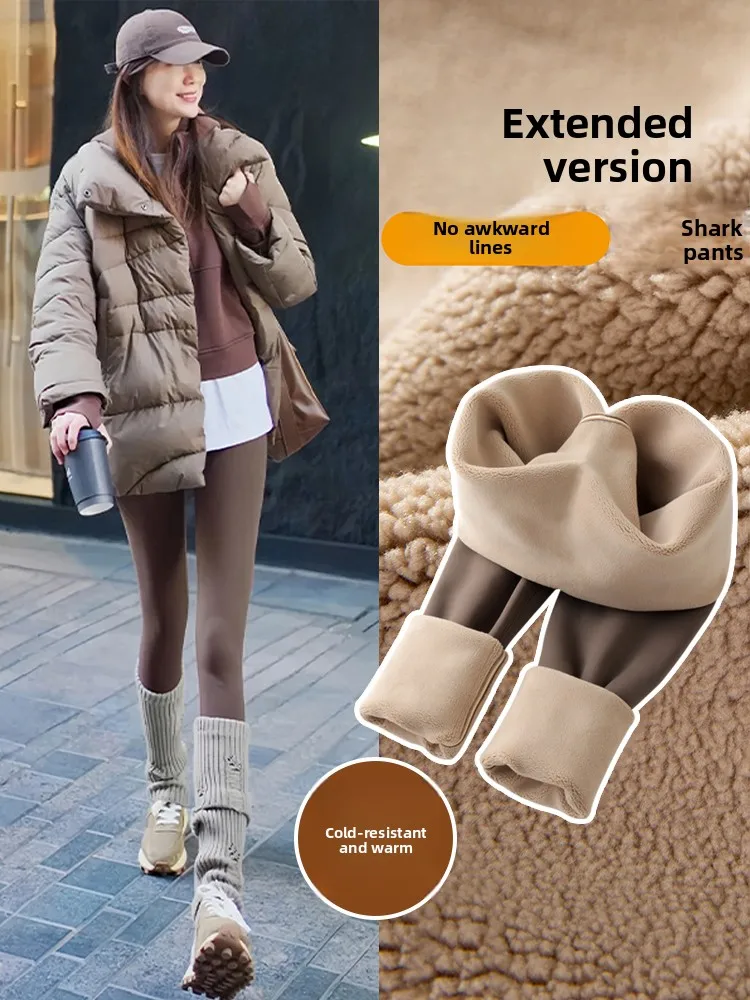 

Брюки для йоги с высокой талией, женские брюки из бархатной овчины с подкладкой Fce, обтягивающие ягодицы, удлиненная длина