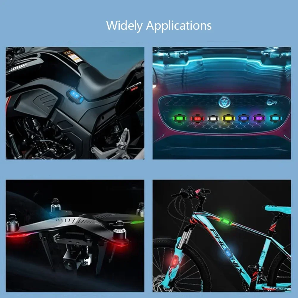 7 Colors Drone Strobe Light USB LED Anti-Collision Bike Tail /Model Aircraft Night Flying Mini Signal Flashing Warning Light