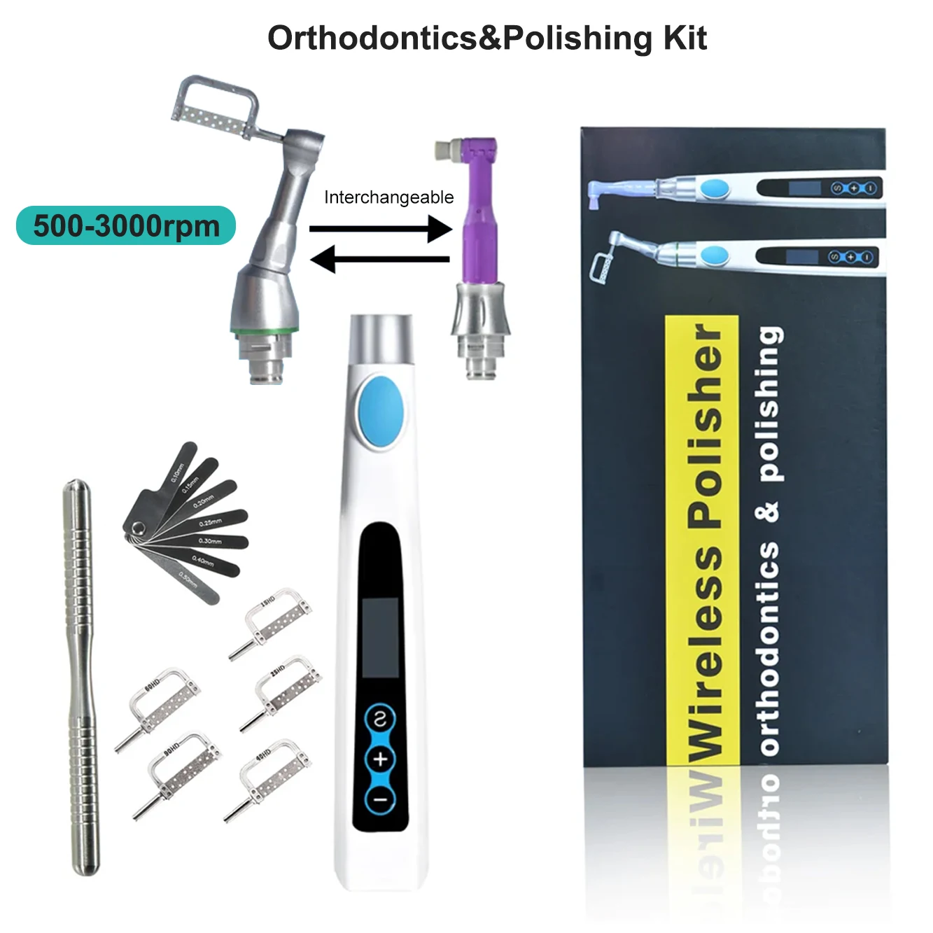 

Беспроводная стоматологическая электрическая система IPR, машина для полировки поверхности ортодонтических и зубов, 2 в 1, 4:1, инструменты для уменьшения межпроксимальной эмали