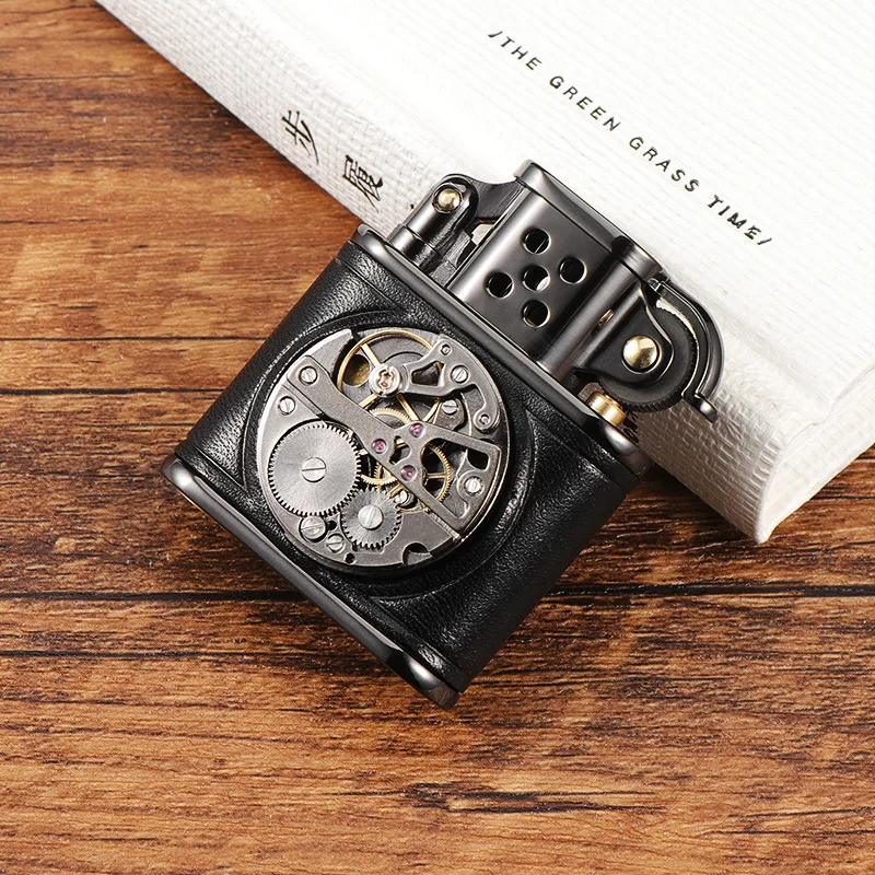 ZORRO New Metal Windproof Kerosene Lighter Leather Mechanical Watch Core Creative Portable Lighter a Must-have Gift For Men