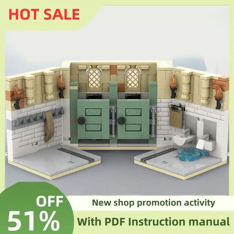 New 368Pcs Hot Famous Magic Movie Series Moc Troll In Bathroom Model Custom Puzzle Diy Creative Ideas Kids Toy Birthday Gifts