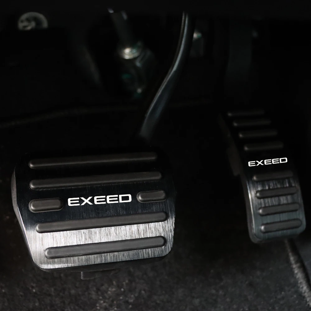 

Для Chery Exeed LX ET-i 2018-2025: Алюминиевые нескользящие накладки на педали газа и тормоза