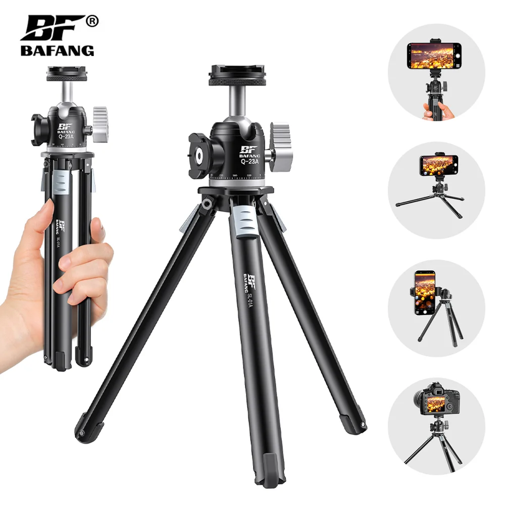 

BAFANG Mini Desktop Tripod Metal Camera Phone Bracket Stabilizer Portable for Camera Video Vlog iPhone Android Phone