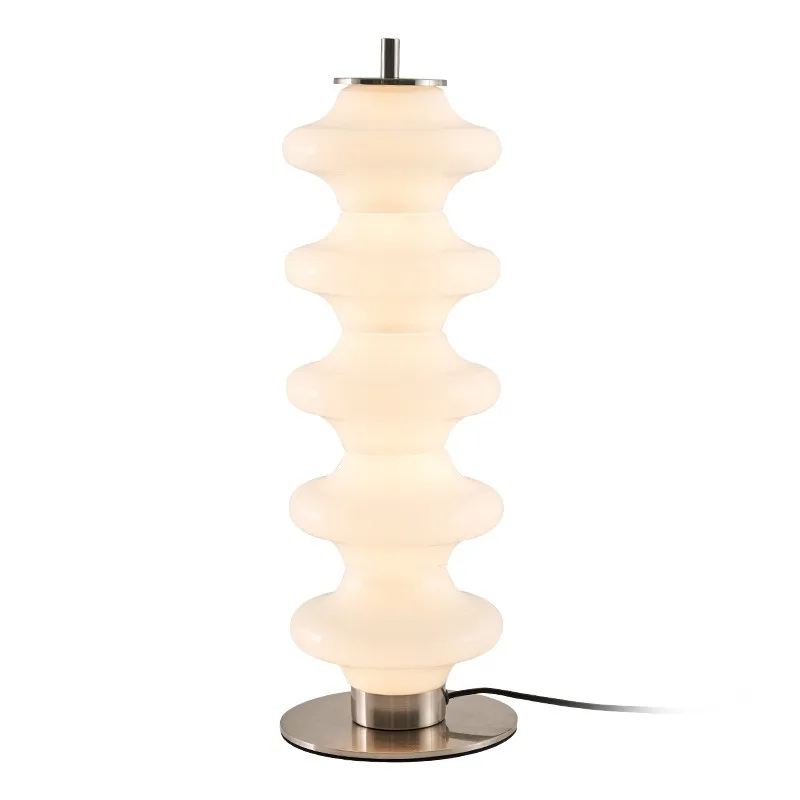 Italian designer creative candied gourd modeling glass table lamp cream wind living room bedroom study table lamp