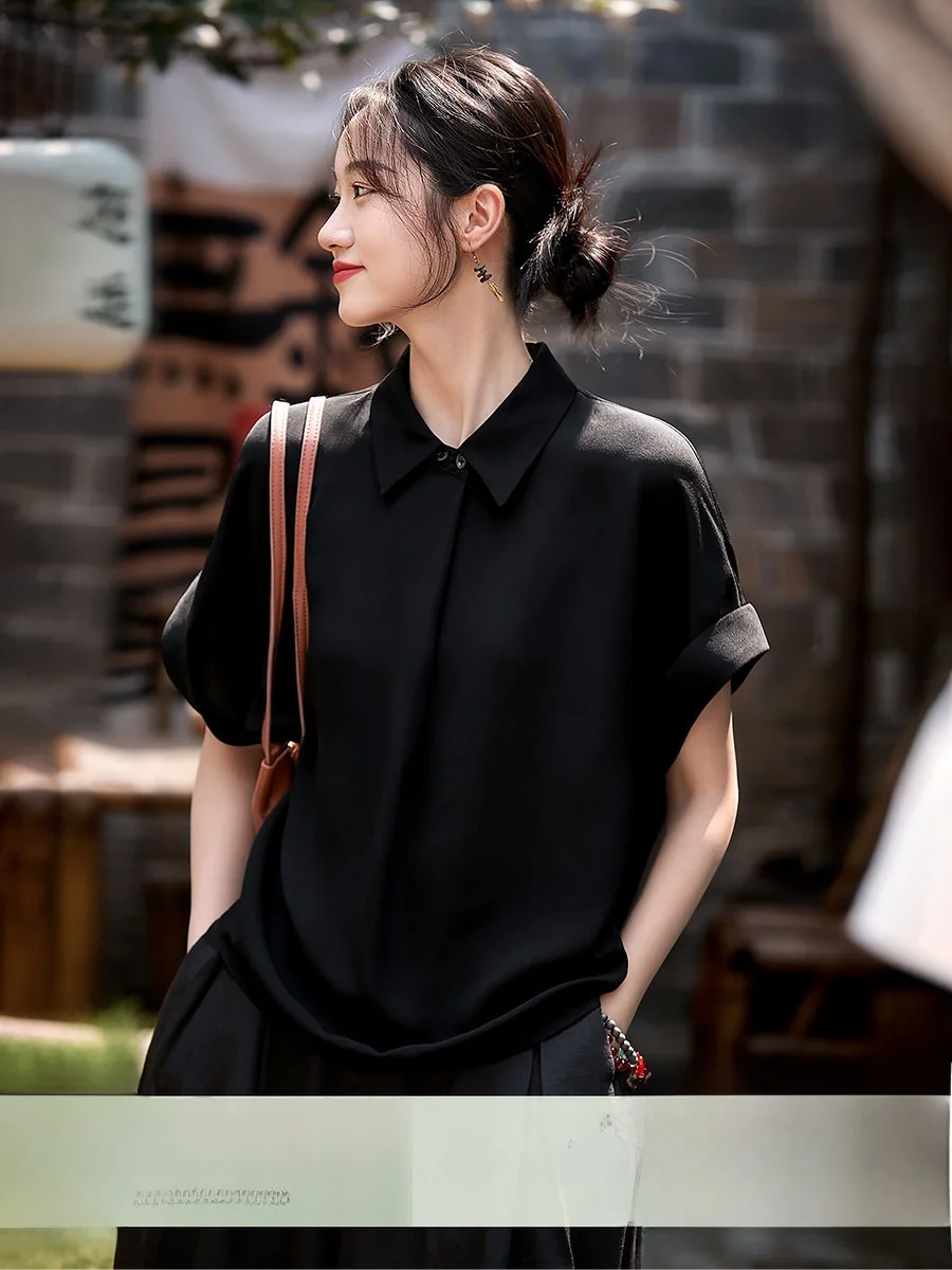 

Шелковый топ Xhange: приятный к коже, с простым, но эффектным дизайном, высококачественный, для делового и повседневного стиля, летняя коллекция.