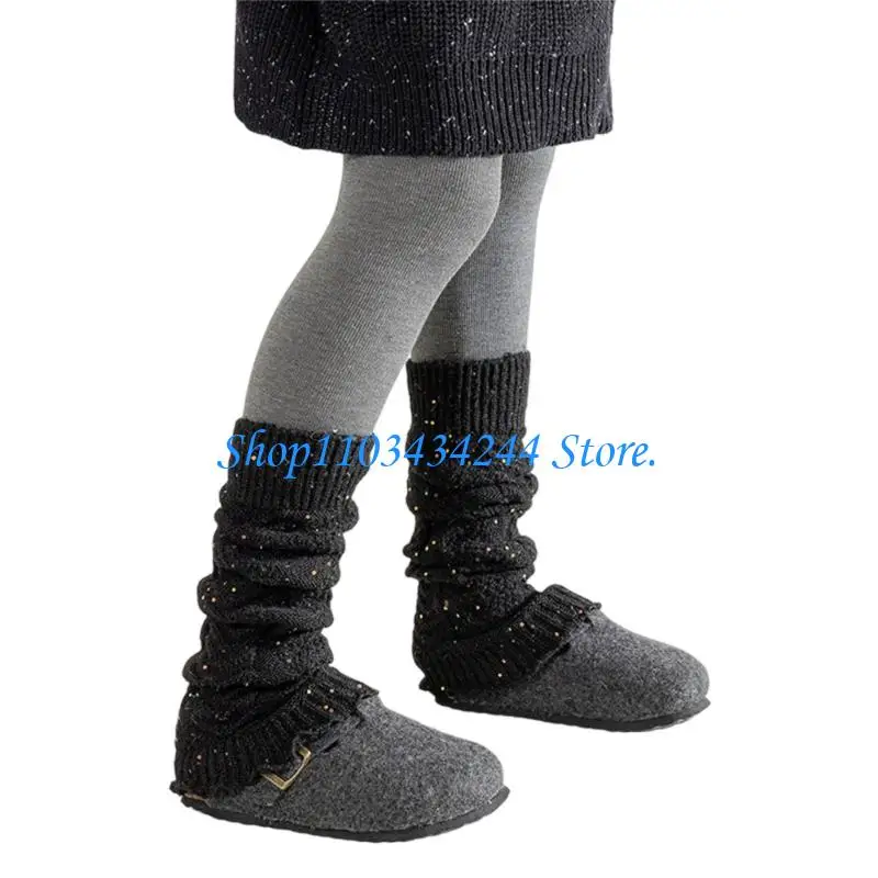  Girls Festive Stacked Socks Glitter Accent Flexible Leg Cover Multifunction Layering Piece Durable Whole day Comfort Wear Gift