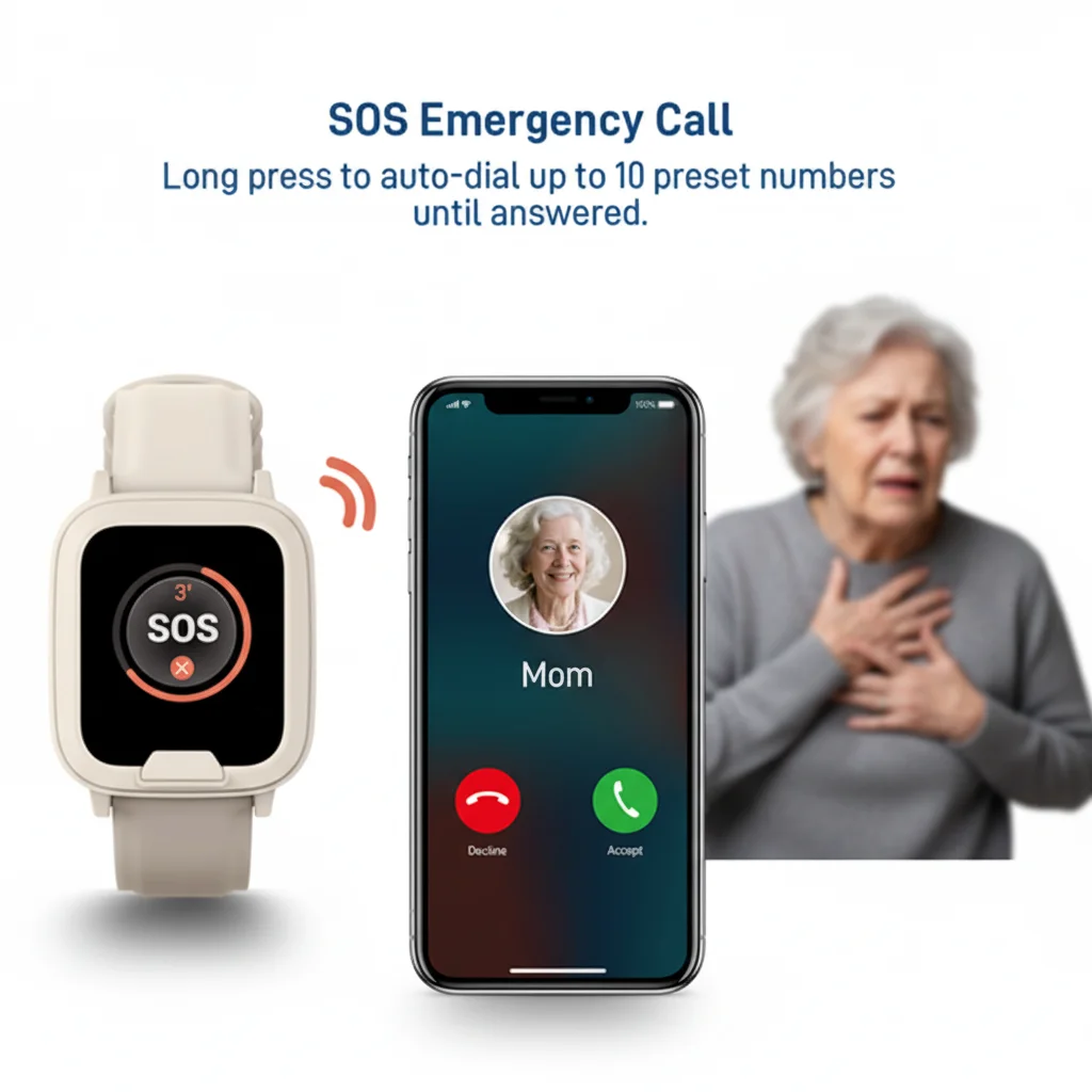 낙상 감지 4G 노인용 스마트워치 GPS 추적 SOS - Fall Detection Watch 리뷰 및 가격