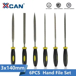 XCAN 6pcs Mini Wood Rasp Assorted Files Set for Wood Carving Carpentry Filing Tool 3x140mm Hand File Tool