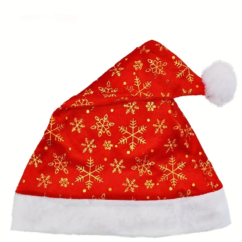 Nuevo estilo, sombrero de Papá Noel de Navidad, sombrero rojo largo de felpa para vacaciones para adultos y niños, suministros festivos para fiestas Unisex de 2024 años