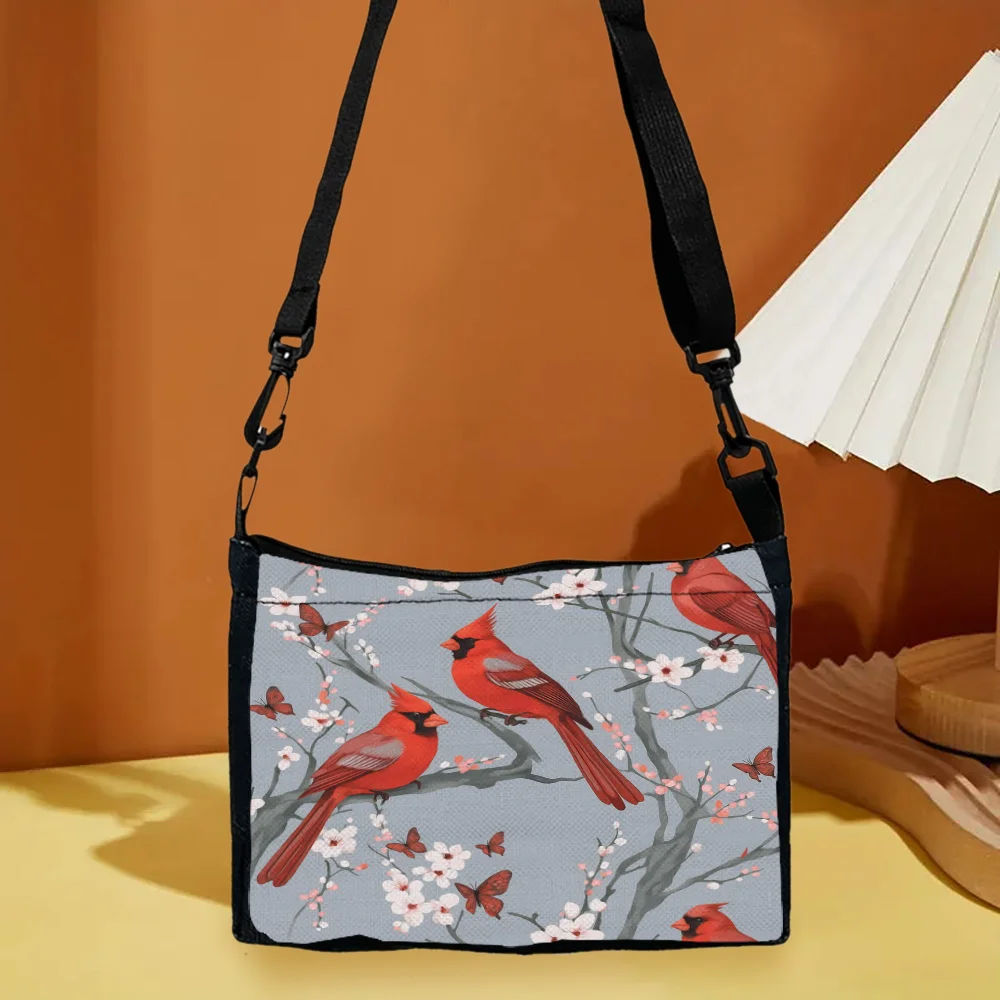 

Bird Printed One-shoulder Bag with Adjustable Shoulder Straps and Suitable for Daily Use, Commuting, Shopping