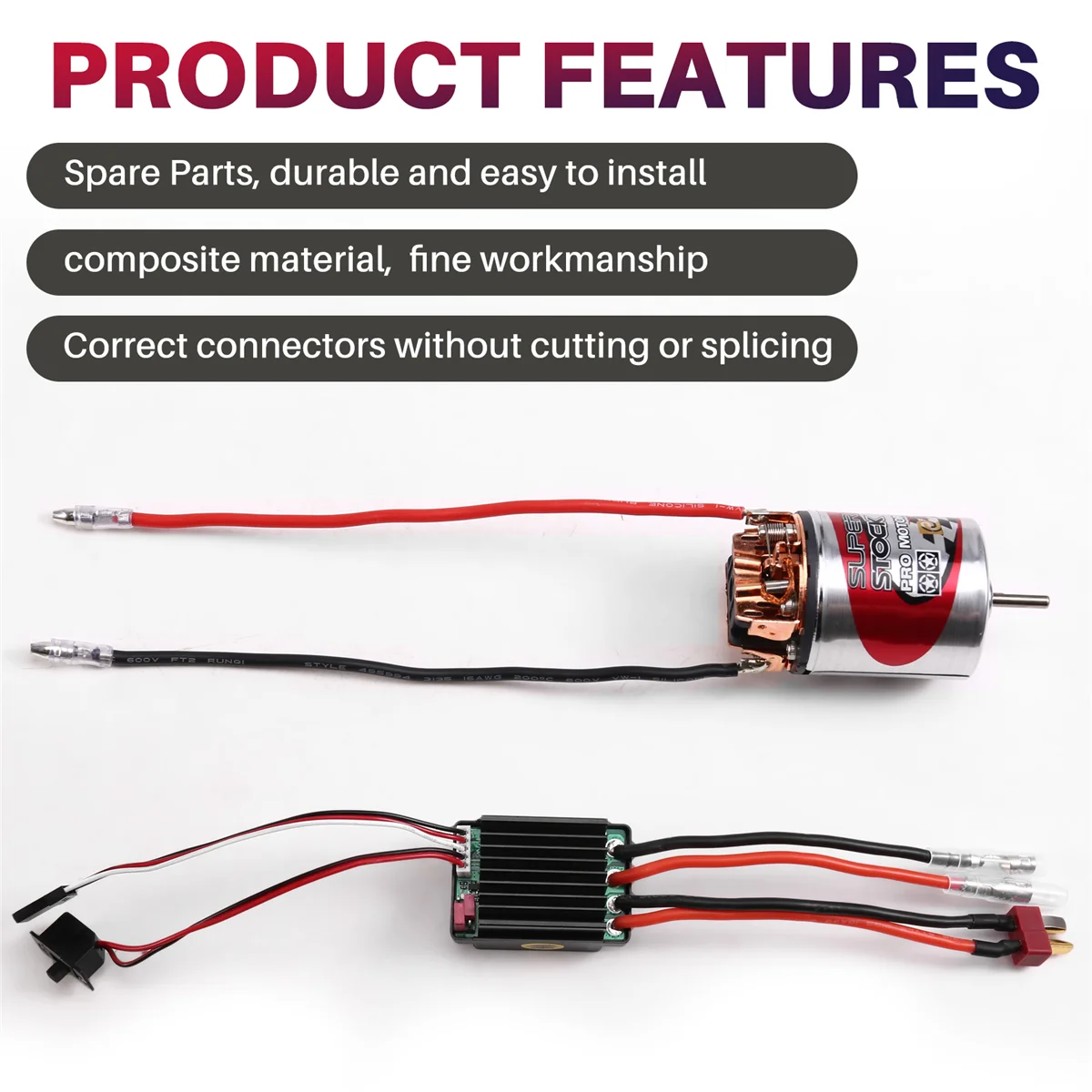 Y34A 540 نحى المحرك مقاوم للماء ESC 320A مجموعة التحكم في السرعة ل 1/10 RC سيارة الزاحف محوري SCX10 17T