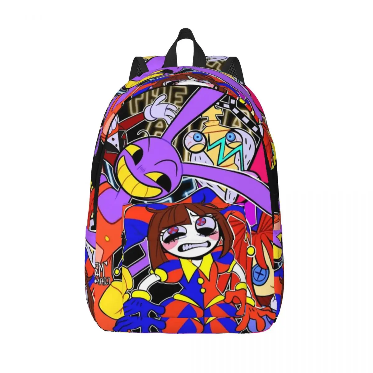 

The Amazing Digital Circus for Teens Student School Bookbag Pomni And Jax Caine Canvas Daypack Elementary High College Sports