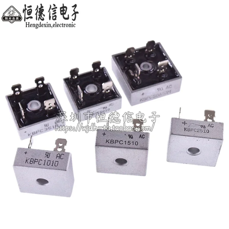 

NEW ORIGINAL KBPC5010 1510 2510 3510 50A 1000V Single-phase rectifier bridge Square bridge Bridge stack