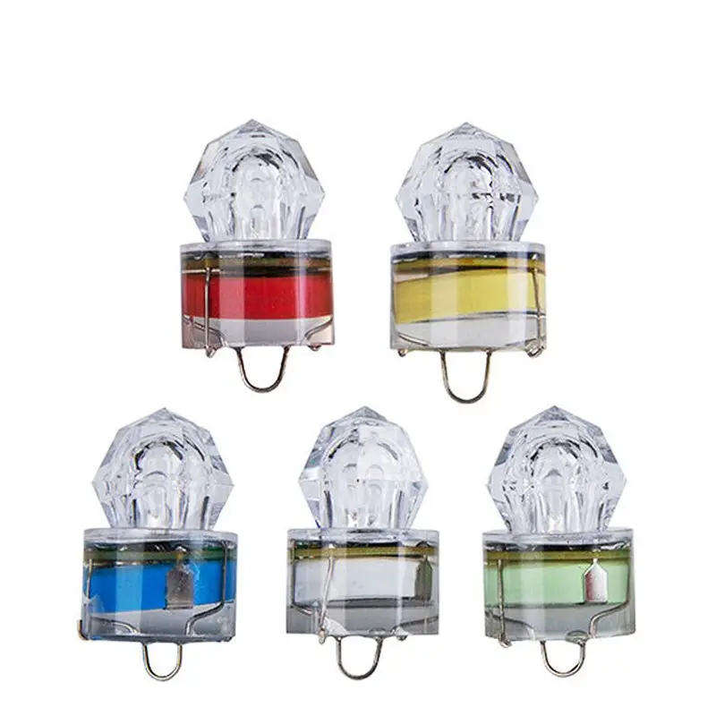 Fishing Lure Light Deep Drop Underwater, Water-Triggered & Seven Sealed Diamond LED, Versatile Flashing Fishing Light Strobe