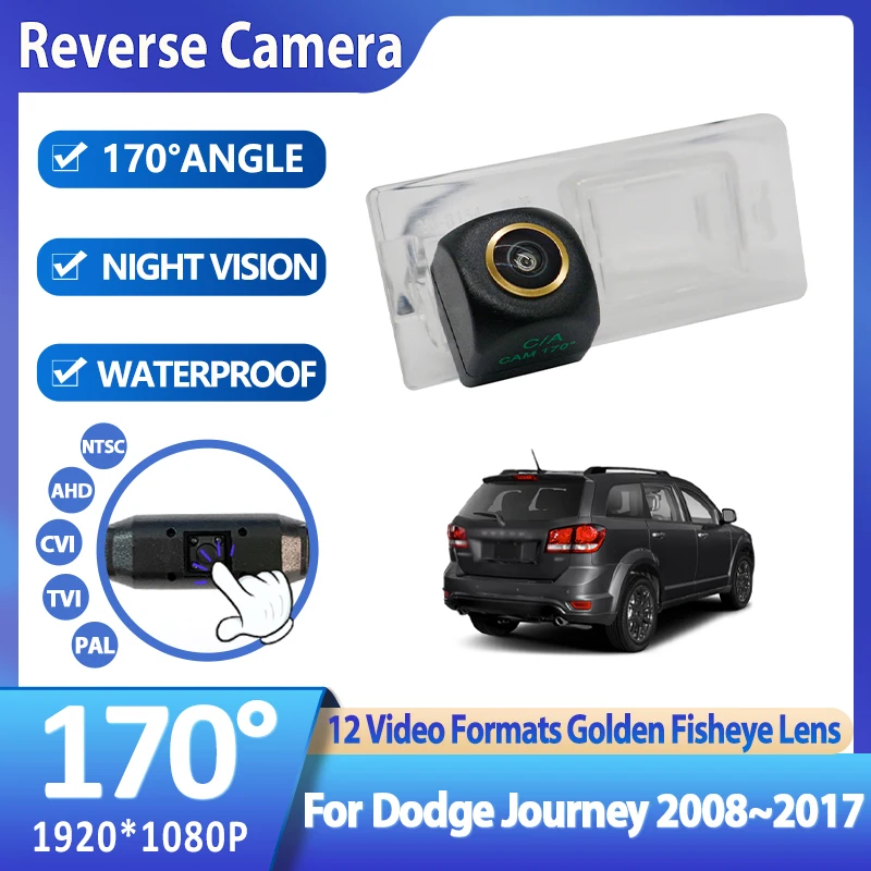 

170 Degree HD 1080P AHD Golden Fisheye Special Vehicle Rear View Camera For Dodge Journey 2008~2017 Night Vision Accessories