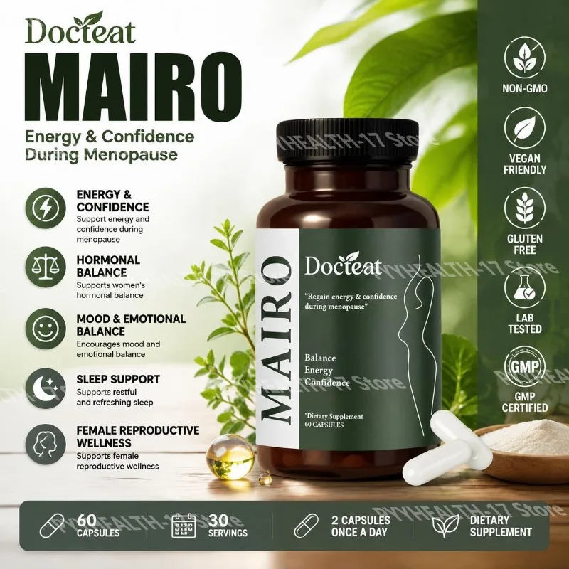 MAIRO Menopause Balance Capsules with Energy Confidence Support Hormonal Balance Mood Support and Sleep 60 Capsules
