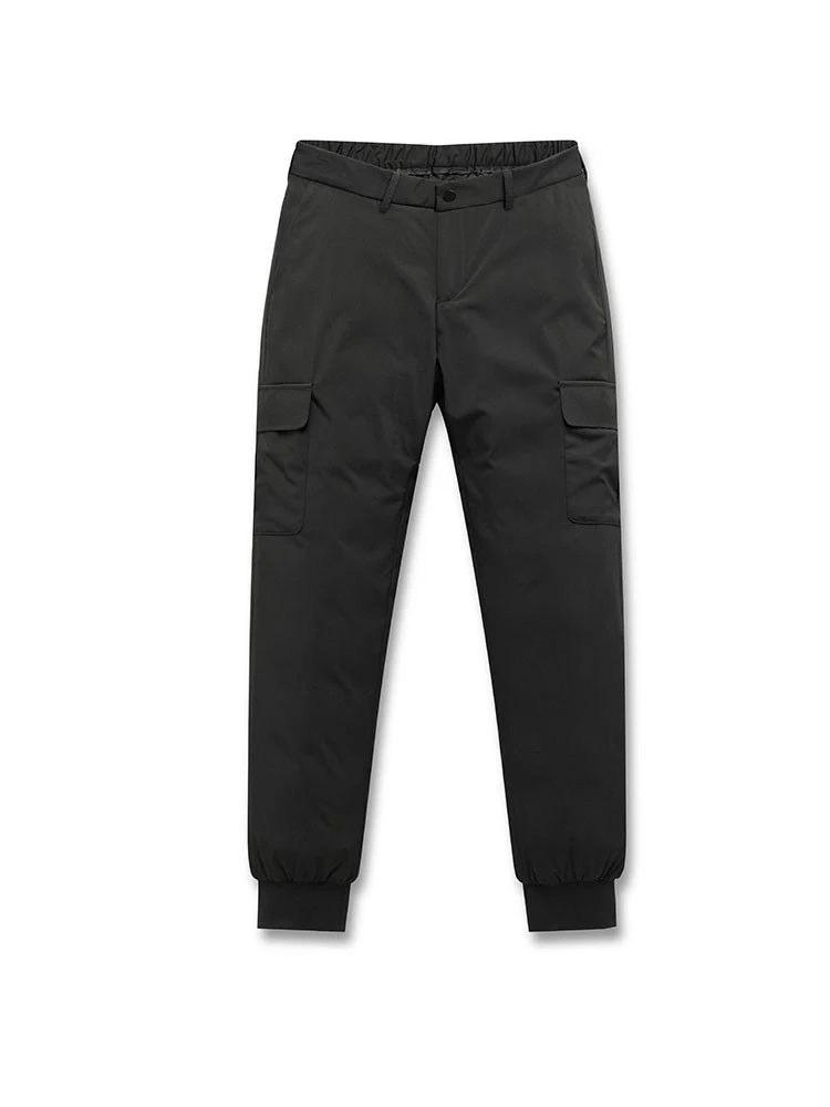 

Men's Winter down Pants Outdoor Wear Cold Resistant Warm Duck down Casual Pants Straight Leg Workwear Trousers