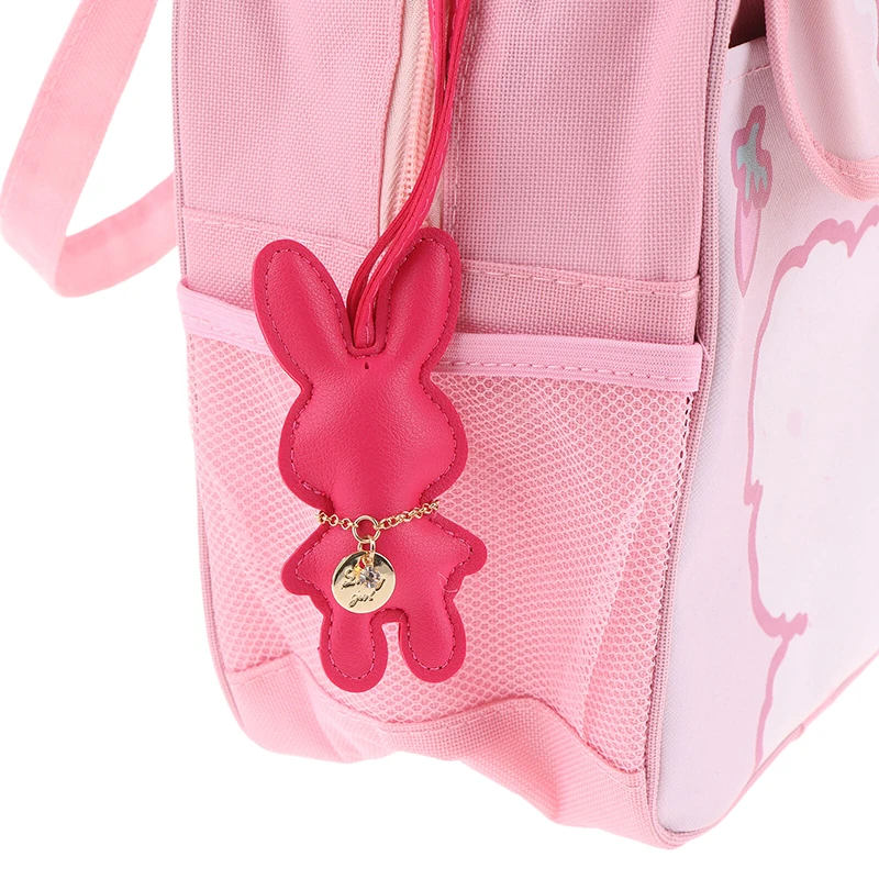 Cartoon PU Leather Rabbit Keychain Cute Bunny Keyring Fashion Bag Pendant Handbag Hanging Decoration For Women Gifts