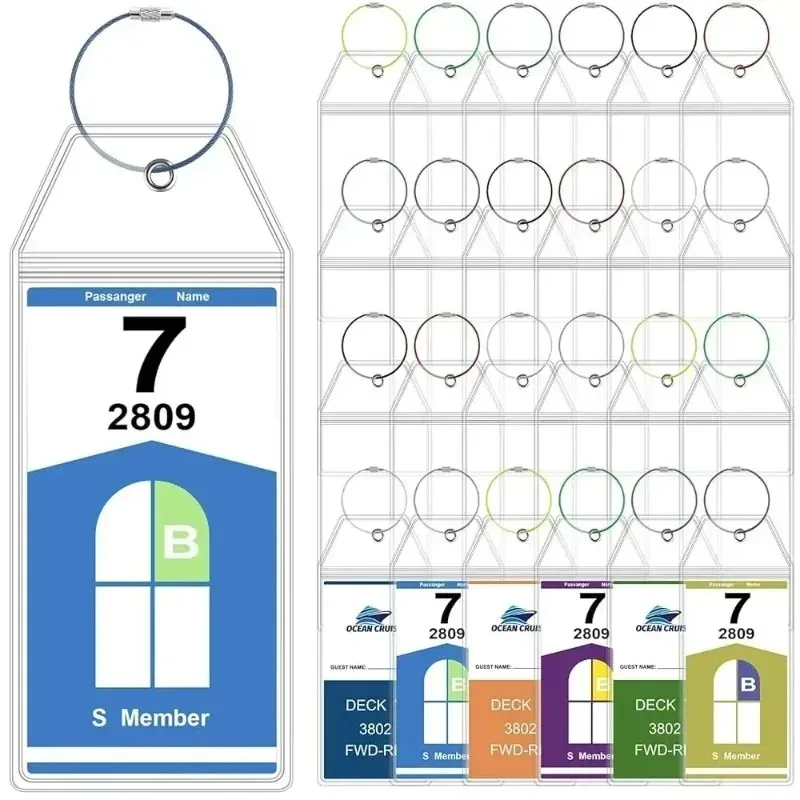Luggage Tag Holder Cruise Ship Celebrity Zipper Steel Ring Thick PVC Travel Label Unisex Accessory Strong Cruise Luggage Tag