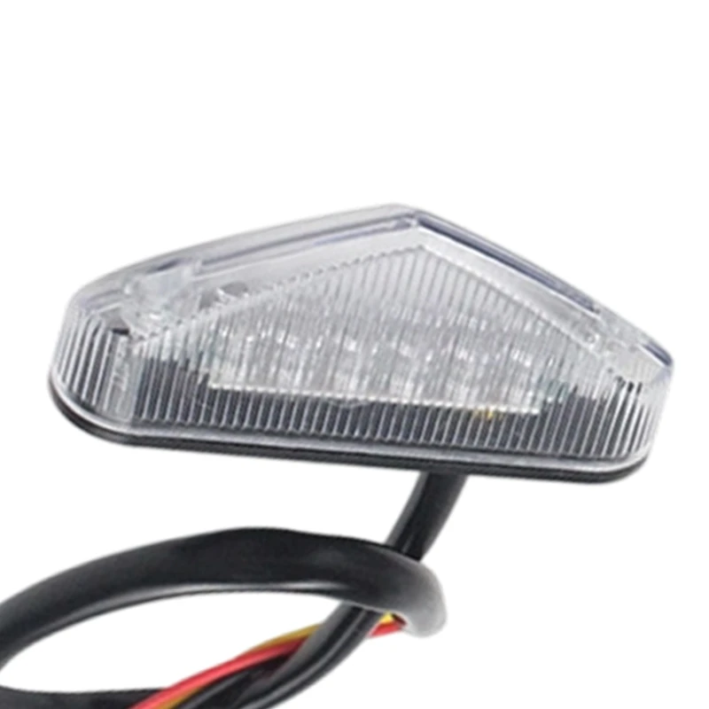 652F Weatherproof ABS Motorcycle Tail Light 12V Universal Easy Installation Suitable For Custom Bike Modification Enthusiasts
