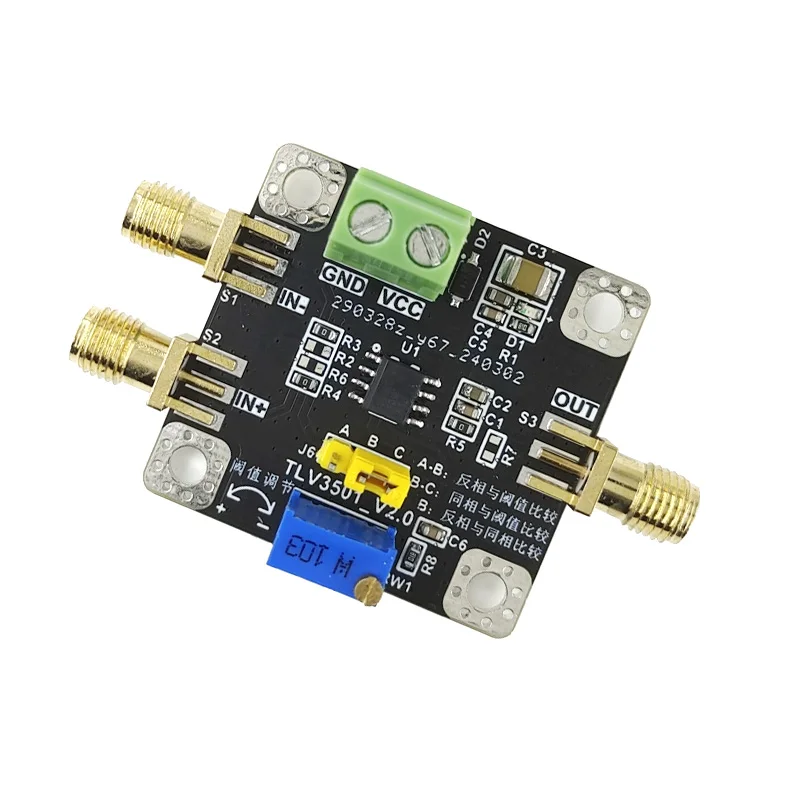 TLV3501 Module Ultra-Fast 4.5ns Voltage Comparator Module Adjustable Threshold & Rail-to-Rail Output for DIY Projects