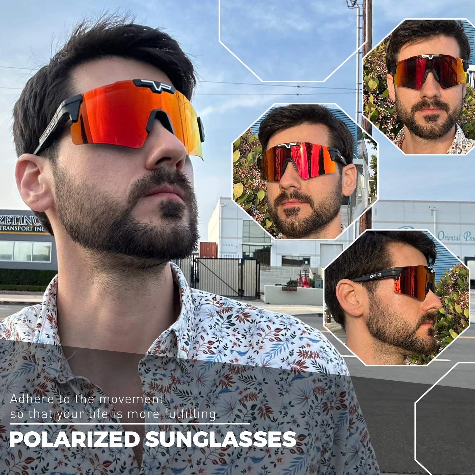 Kapvoe Fashion Cycling Sunglasses Men Photochromic Bicycle Glasses Bike MTB UV400 Women Eyewear Baseball Outdoor Sport Goggles
