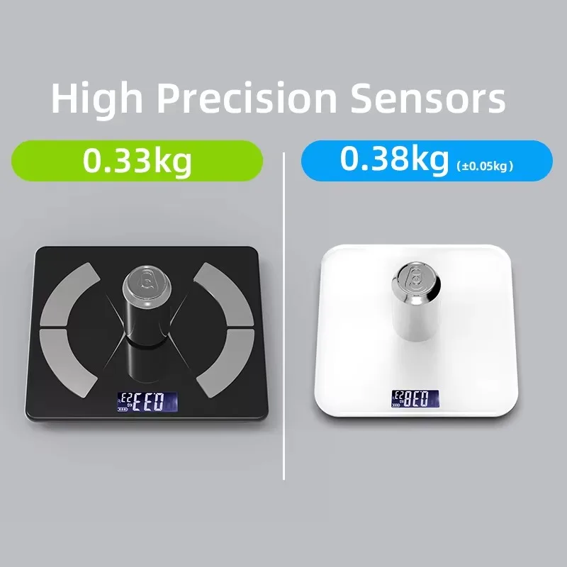 

Умные цифровые весы для измерения жира в организме с ЖК-дисплеем, ультратонкие весы для дизайна, весы для фитнес-трекера BMI для домашнего использования в личном Wellness