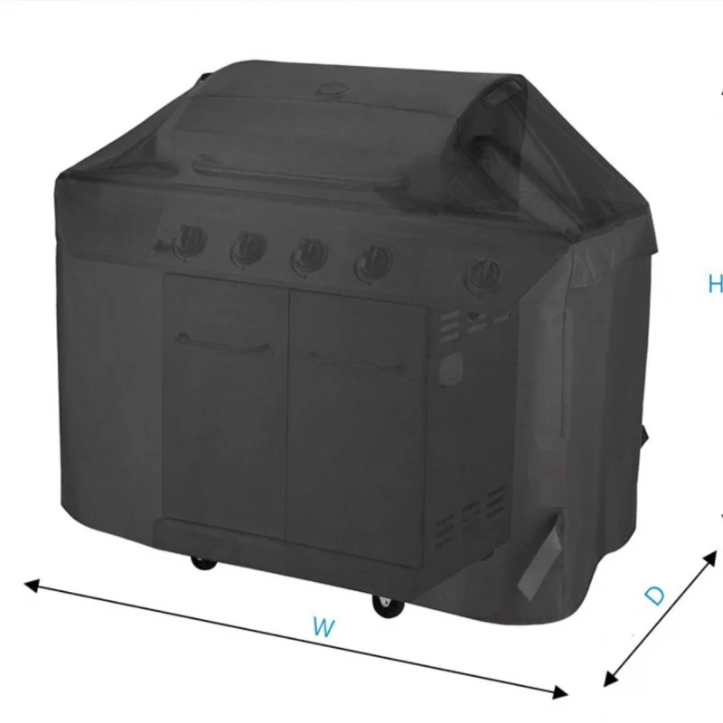 BBQ Grill Cover Outdoor Waterproof Heavy Duty Oxford Fabric with Drawstring Gas Smoker Fire Pit Protect from Rain Dust