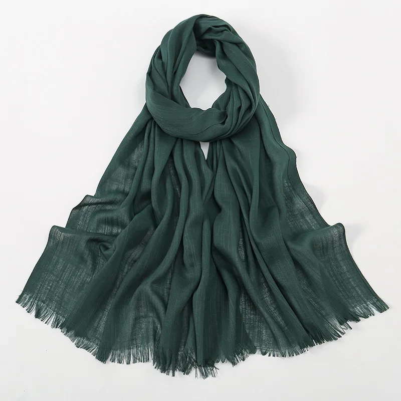 Soft Bamboo Cotton Scarf Women Girls Students Summer New Solid Color Scarves Lady Viscose Shawl Spring Female Wrap Shawls