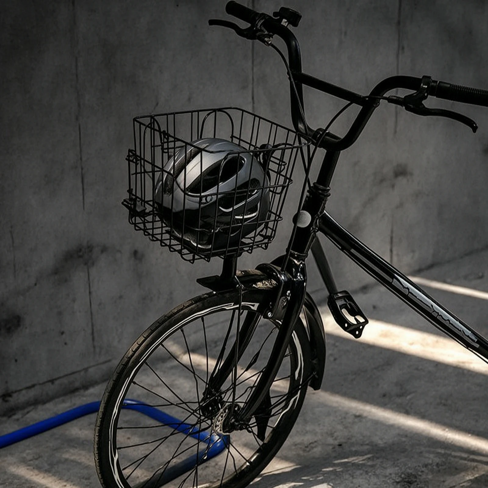 Cycle Basket with Mounting Base Sturdy Bike Basket with Mounting Hardware Rectangular Long-Lasting for Commuters