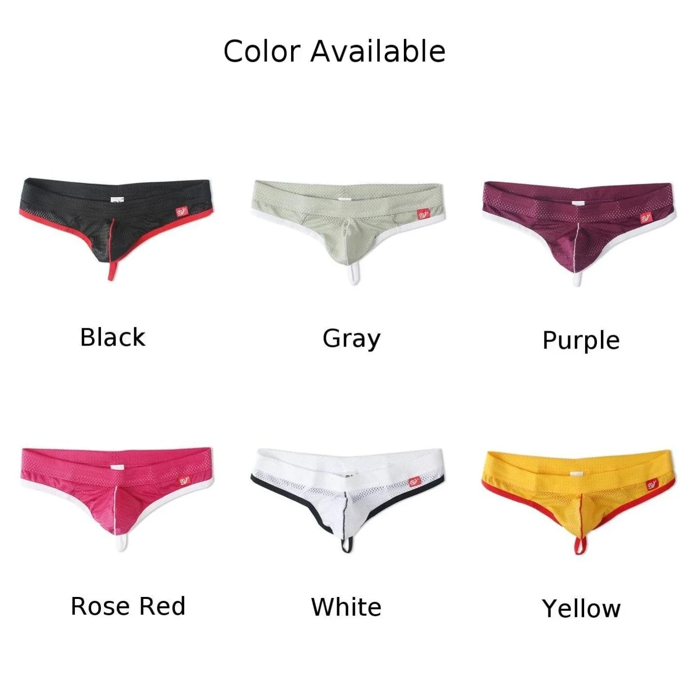 Men Soft Breathable Underwear Comfort Mesh Bulge Pouch G-String Bikini Underpants Thong Briefs Open Back Panties Sport Shorts