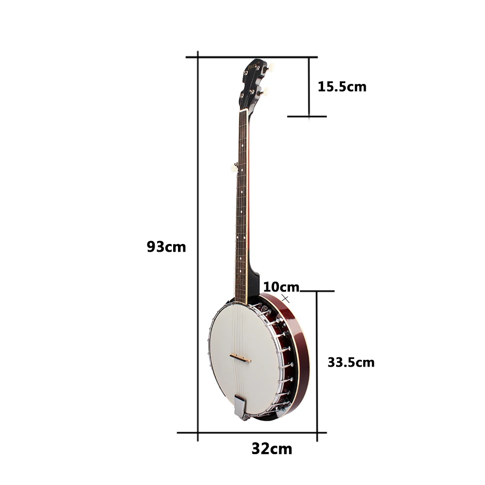 IRIN 5-string banjo Imported Rose Fingerboard Banjo 5 Strings Guitar for Beginners Gift Set Plucked Musical Instrument