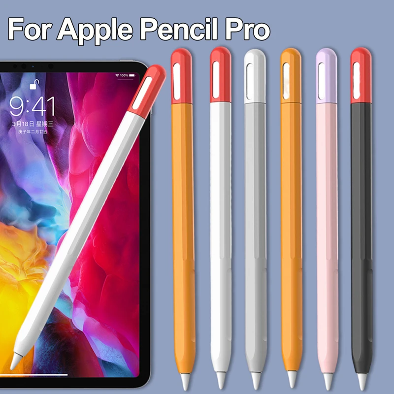 

Силиконовый пенал для планшета, сенсорный стилус, цветной чехол для Apple Pencil iPencil Pro iPad, ультратонкий нескользящий чехол