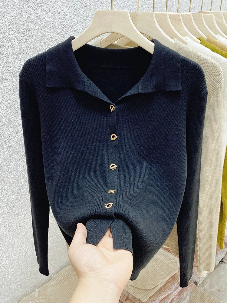 

2025 Women Cardigans Autumn Winter Korea Single Breasted Knitted Sweater Spring Fashion Short Knitwear Solid Cardigan Jumpers