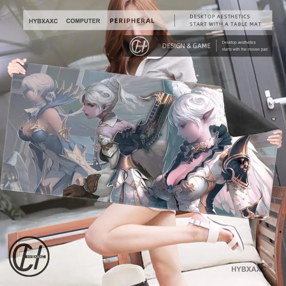 Lineage 2 Large Mouse Pad Gaming Mouse Pad PC Gamer Computer Mouse Mat Big Mousepad Silicone Carpet Keyboard Desk Mat Mause Pad