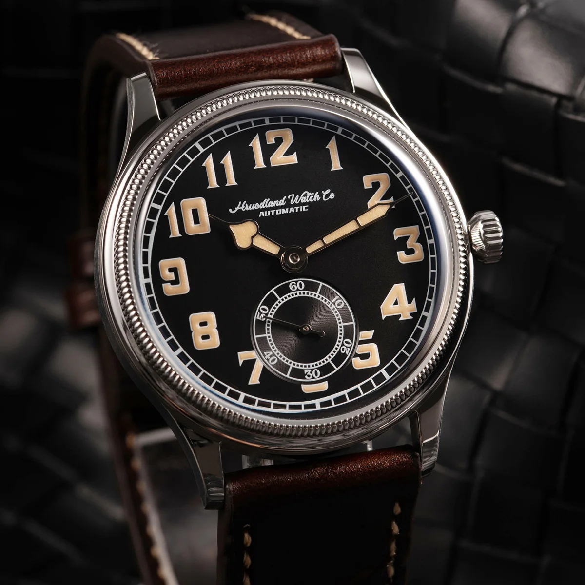 2024 nuevo Hruodland Retro clásico hombres relojes movimiento automático mecánico de cuero de acero inoxidable reloj de pulsera de buceo para hombre