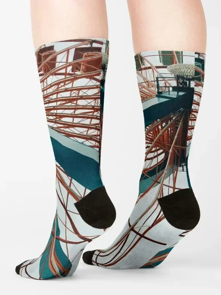 جوارب عجلة عملاقة من سيدار بوينت، أحذية لطيفة سعيدة، جوارب للرجال والنساء