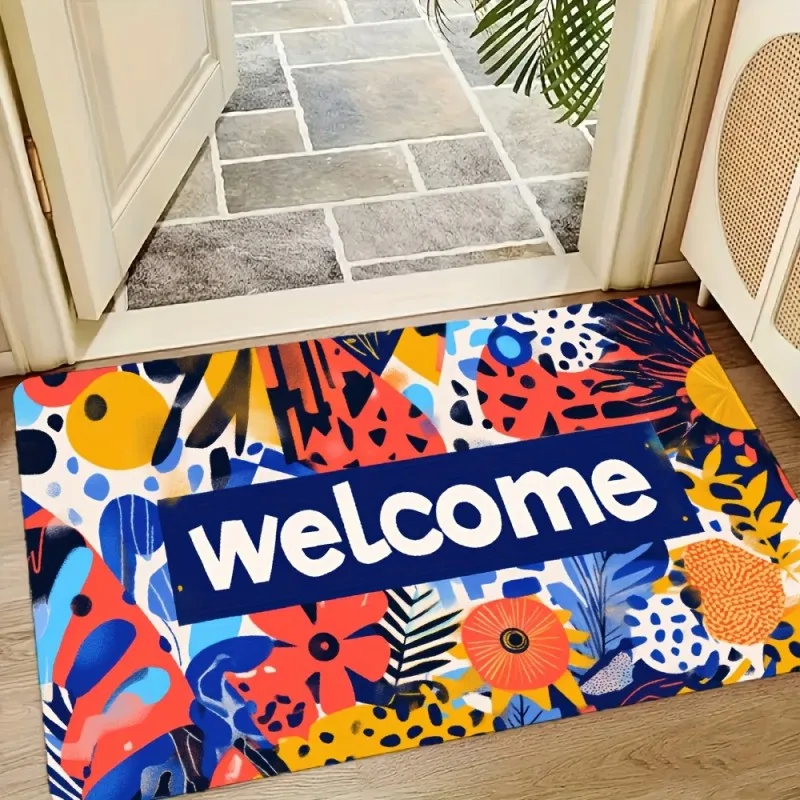 Pink Rose Doormat Vintage Floral Elegant Non Slip Indoor Outdoor Entrance Rug Romantic Home Decor Trendy Wedding Gift For Her