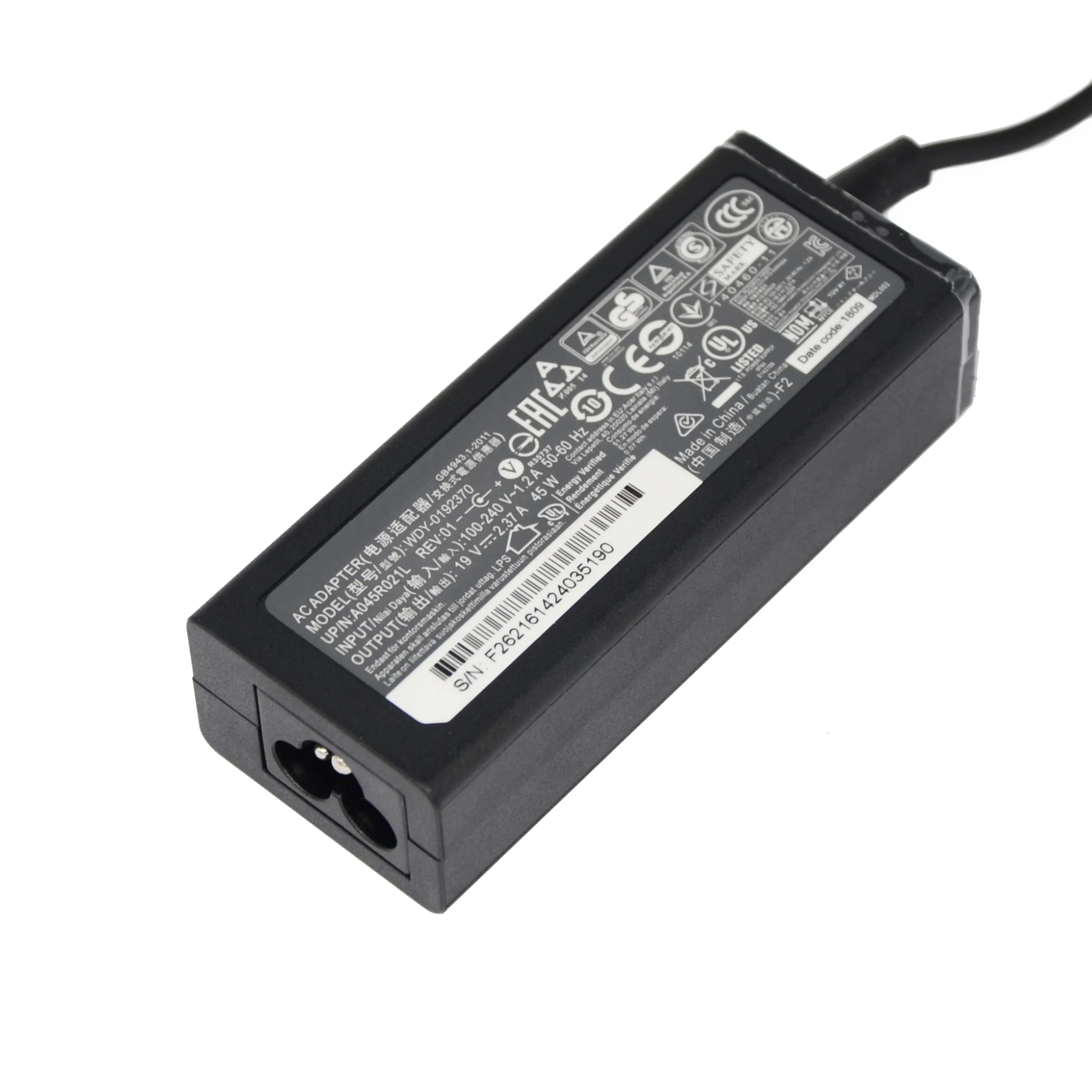 45W Notebook Power Supply ADP-45FE F Laptop Adapter Charger for Acer Switch Alpha 12 SA5-271 SA5-271-356H SW312-31 A045R025L