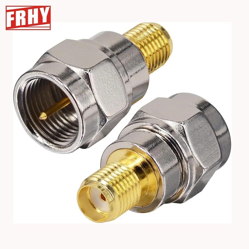 

2PCS F-Type Male to SMA Female Adapter 50-ohm Precise Match Stable Signal Durable for Antenna RF Connection