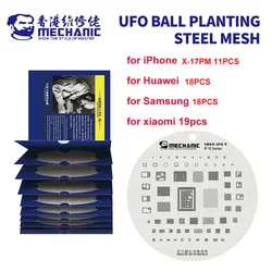 MECHANIC UFO BGA Steel Mesh Reballing Stencil for HUAWEI SAMSUNG XIAOMI iphone 6-16promax CPU Positioning Maintenance Template