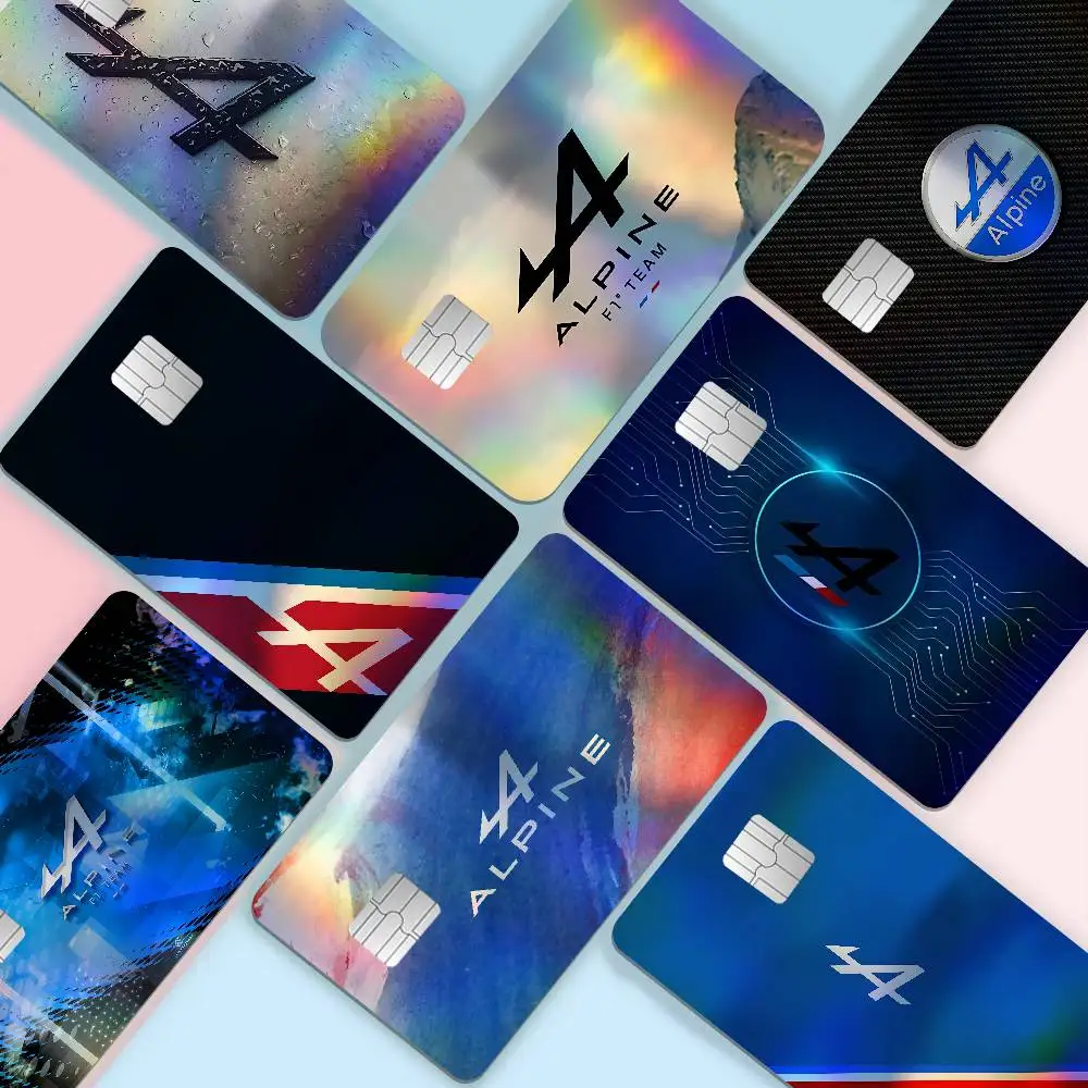 A-Alpines logo Laser Glitter Bank Card Stickers Fashion Multi Scene Art Decor Decals