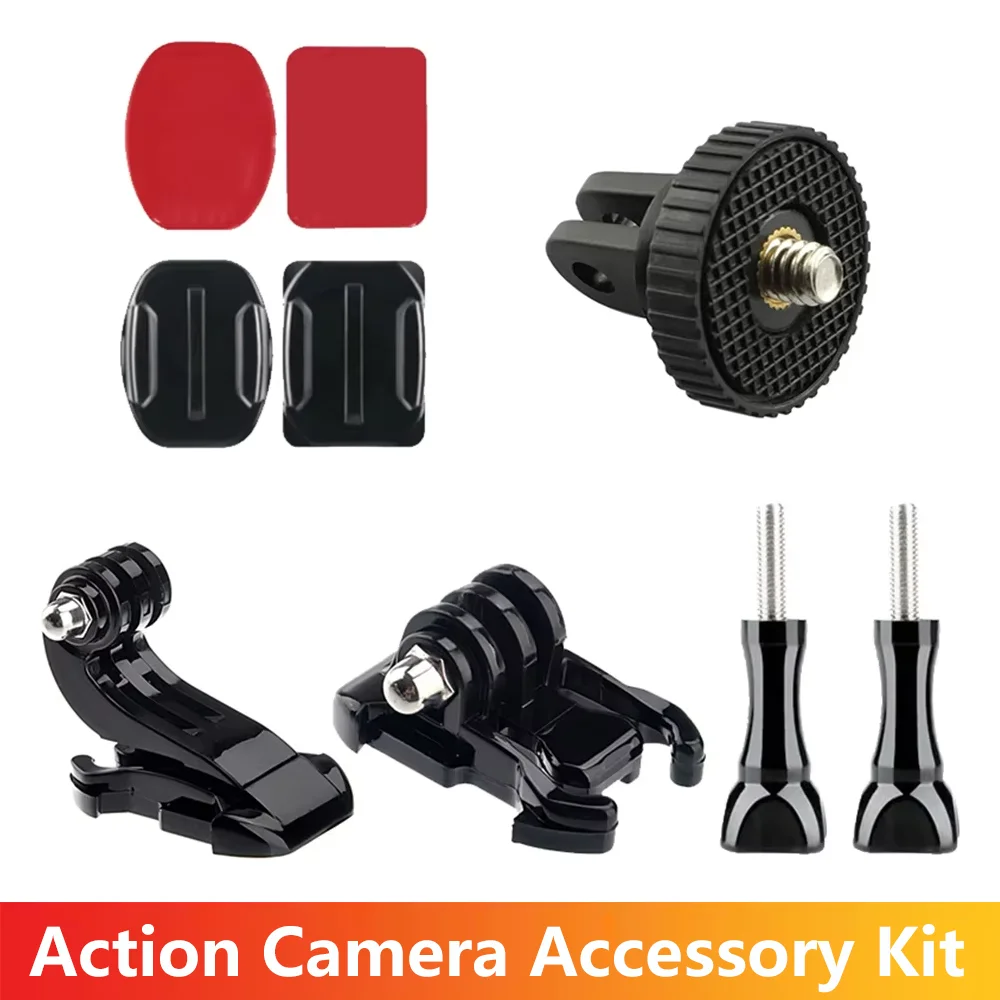 Accessory Kit Adapter Screw J Hook Adhesives Sticker Helmet Base for GoPro Hero 13 12 11 10 9 8 Insta360 DJI OSMO Action Camera