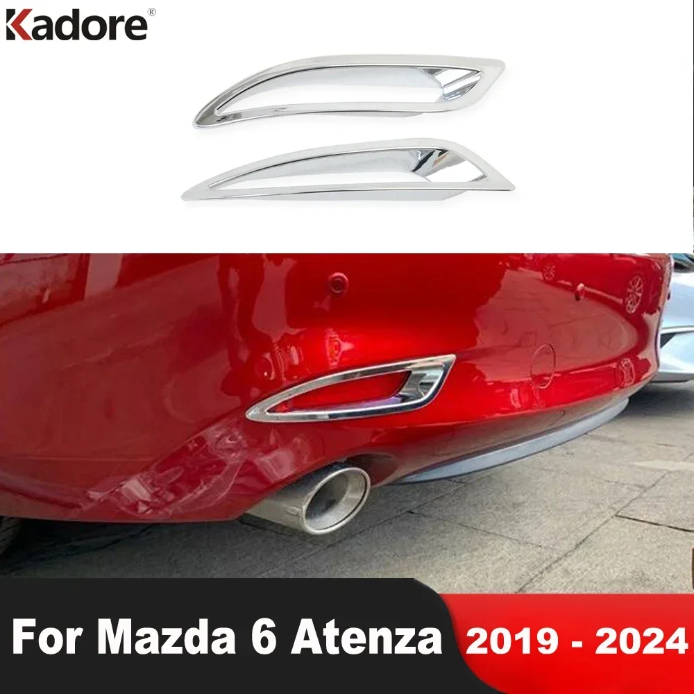 

Rear Fog Light Lamp Cover Trim For Mazda 6 Atenza 2019 2020 2021 2022 2023 2024 Chrome Car Tail Foglight Bezel Trims Accessories