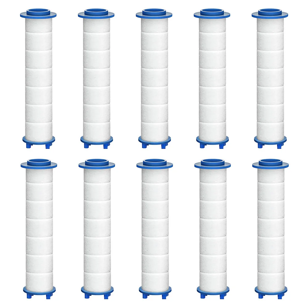 10Pcs Replacement Shower Filter PP Cotton Filter Cartridge Water Bathroom Accessory Shower Water Filter for Hand Held Sprayer