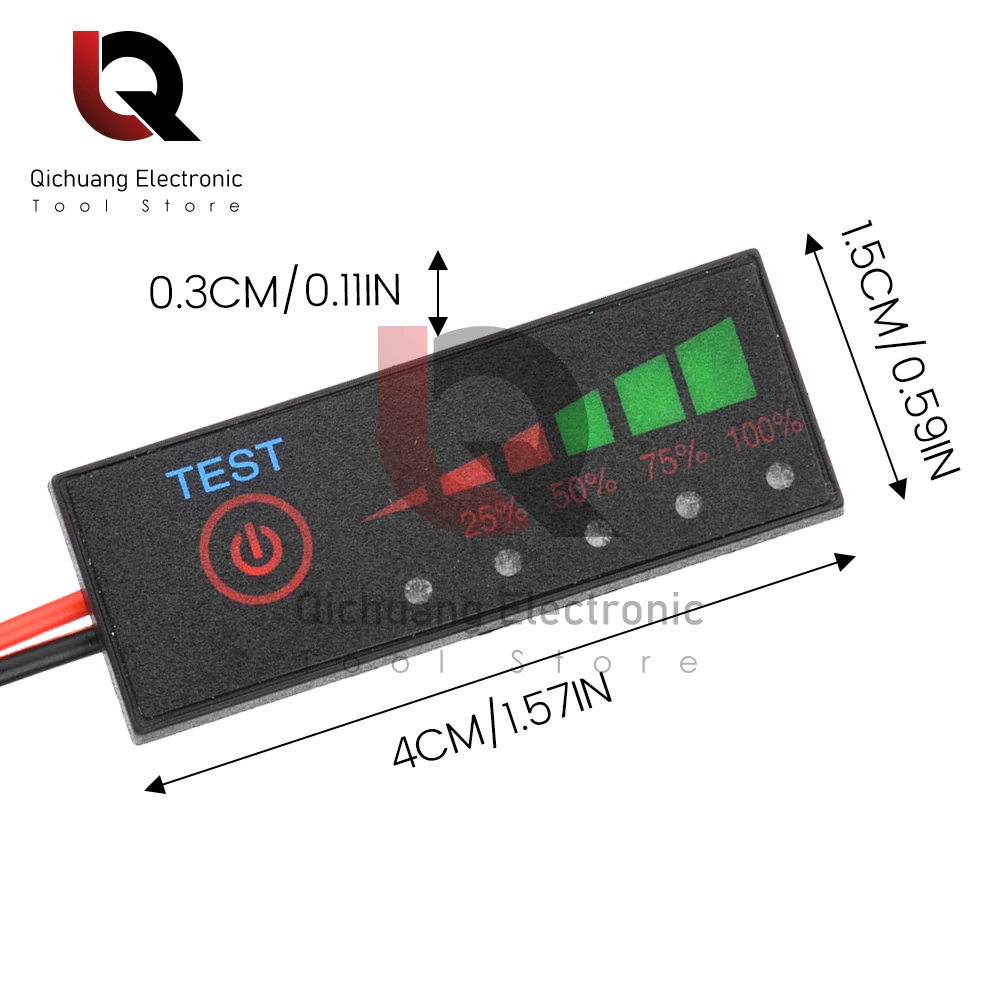 1 chiếc chỉ báo mức pin 1S 3S 7S 4.8V 12.6V 29.4V V Thiết bị kiểm tra dung lượng Lithium-ion Mô đun Chỉ báo pin lithium