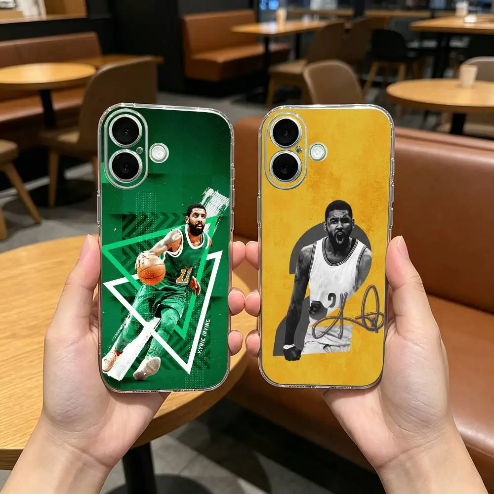 

STAR Kyrie I-Irving Clear Phone Case For iPhone 17 16 15 14 13 12 11Pro Max Plus Transparent Shockproof Cover