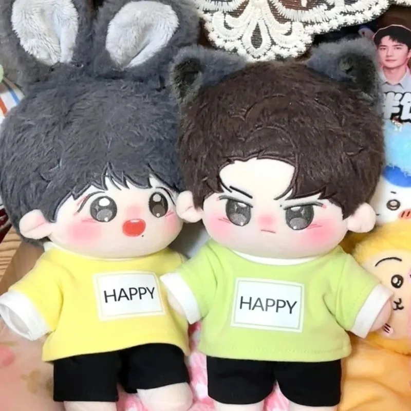 

Stuffed 20cm The Untamed Star Idol Yibo Xiao Zhan Comic Eyes Plushie Plush Body Cotton Doll BJYX GG Aug Adult Gifts